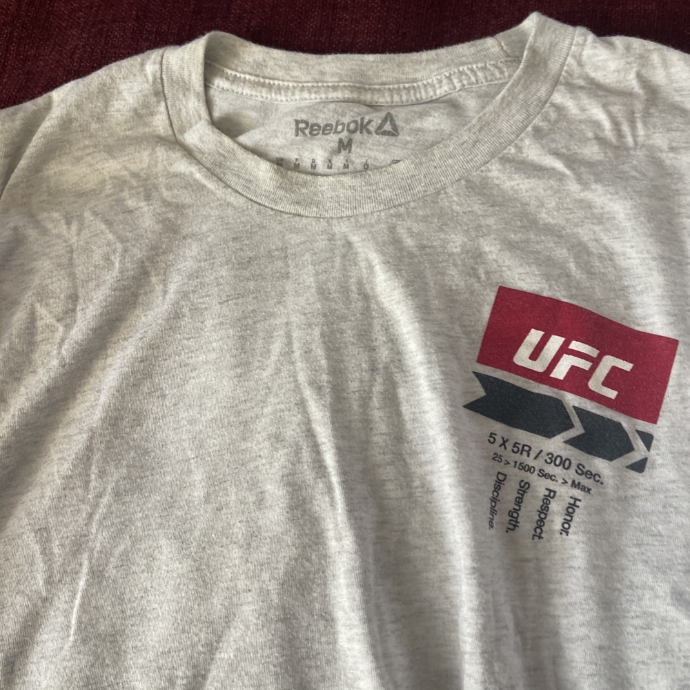 Reebok UFC Men Tshirt Size M Grey - Picture 8 of 11